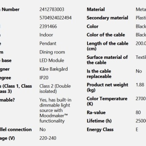 Lustra/Pendul LED design nordic Balance negru - Img 6