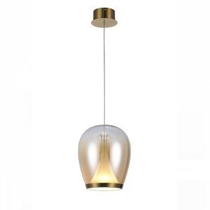 Lustra/Pendul LED modern design decorativ Suspiro D-25cm gold/amber