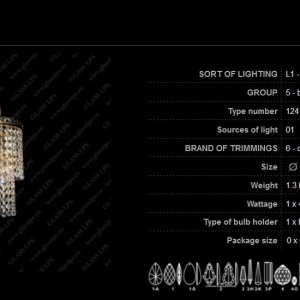 Lustra, Pendul LUX cristal Bohemia L15 124/01/6 - Img 2
