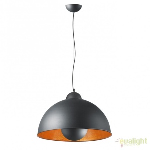 Lustra/Pendul metalic design modern 53cm TOMA BLACK