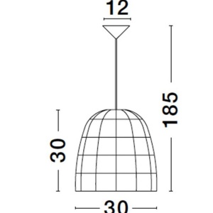 Lustra / Pendul modern design natural ratan MARLO D-30cm 205417 universul-luminii.ro