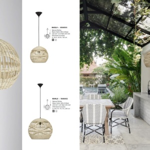 Lustra / Pendul modern design natural ratan MARLO D-48,5cm 205407 universul-luminii.ro