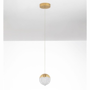 Lustra, Pendul modern LED ALICIA auriu - Img 2