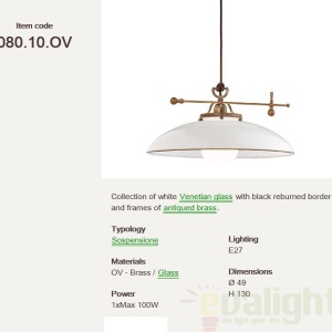 Lustra, Pendul rustic Venetian glass, fabricat manual diam.49cm Country 080.10.OV 53947 universul-luminii.ro
