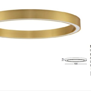 Lustra/Plafoniera LED design slim circular STING Bronz 100cm 121677 universul-luminii.ro