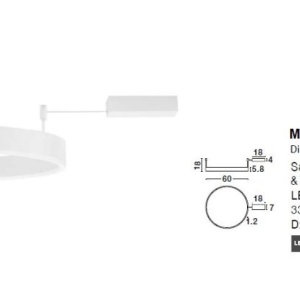 Lustra/Plafoniera LED dimabila design circular MOTIF 60cm 214007 universul-luminii.ro