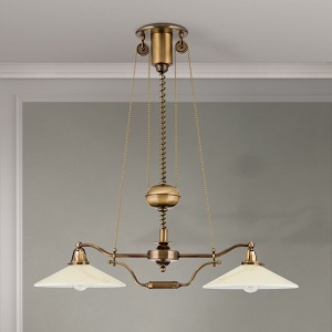 Lustra realizata manual design rustic ARTDESIGN, patina/ champagne 241587 universul-luminii.ro