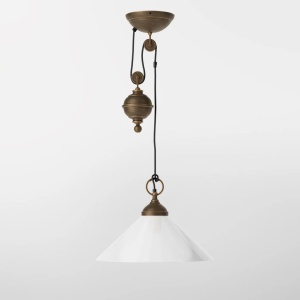 Lustra stil clasic italian din alama cu scripete Fiordo - Img 2