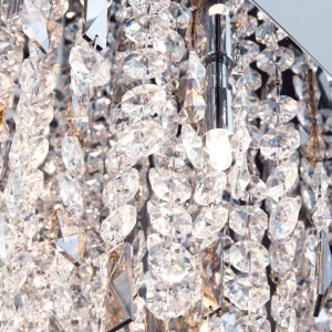 Lustra suspendata cristal K9 design elegant de lux CRYSTALRIVER crom 234787 universul-luminii.ro