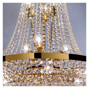 Lustra suspendata cristal Schöler design de lux Sheraton 70cm, 24K gold plated 96447 universul-luminii.ro
