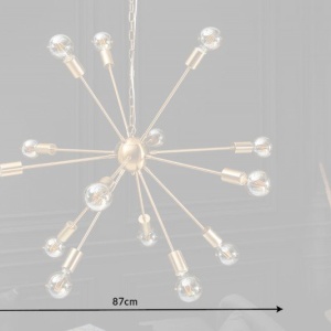 Lustra suspendata cu 14 surse de lumina Sputnik 85cm auriu 156107 universul-luminii.ro