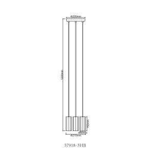 Lustra suspendata cu 3 Spoturi metal negru JAMES 249017 universul-luminii.ro