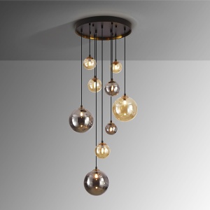 Lustra suspendata cu 9 pendule design modern Dark 97747 universul-luminii.ro