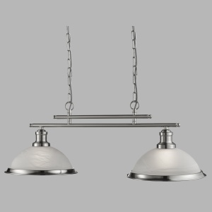 Lustra suspendata design clasic Bistro 2L argintiu satin 2682-2SS SRT 73967 universul-luminii.ro