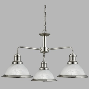 Lustra suspendata design clasic Bistro argintiu satin 1593-3SS SRT - Img 2