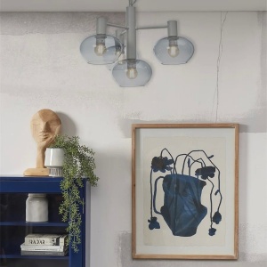 Lustra suspendata design decorativ Bologna 4L gradient/gri - Img 4