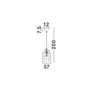 Lustra suspendata design decorativ, MAPI, D 37cm 243957 universul-luminii.ro