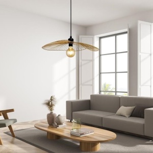 Lustra suspendata design deosebit Wave auriu, negru - Img 1
