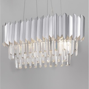 Lustra suspendata design elegant MAGNOLIA crom - Img 2