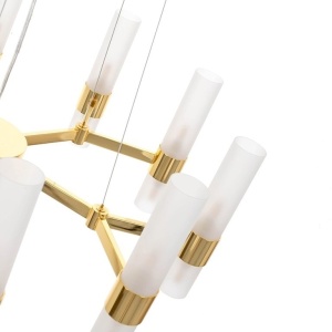 Lustra suspendata design minimalist Tub 10 auriu 239327 universul-luminii.ro