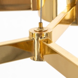 Lustra suspendata design minimalist Tub 18 auriu 161357 universul-luminii.ro