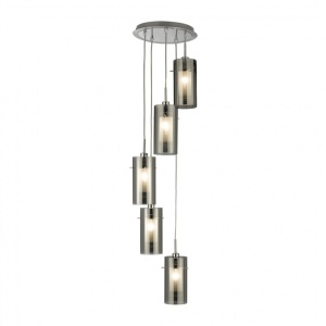 Lustra suspendata design modern Duo II 5L crom 2305-5SM SRT - Img 1
