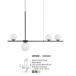 Lustra suspendata design modern Impero 4L NVL-9100441 76697 universul-luminii.ro