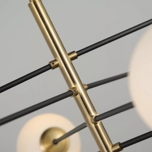 Lustra suspendata design modern OVIEDO 8 GO/BK - Img 3