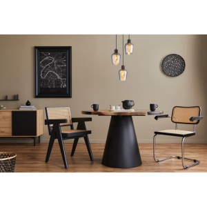 Lustra suspendata design modern RYAN 3L negru/fumuriu 141137 universul-luminii.ro