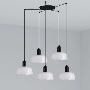 Lustra suspendata design modern TATAWIN S 5L alb