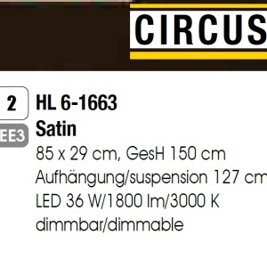 Lustra suspendata dimabila Circus satin chrome 94017 universul-luminii.ro