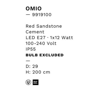 Lustra suspendata din ciment OMIO 29cm 168777 universul-luminii.ro