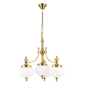 Lustra suspendata eleganta stil clasic Nostalgie 4L alama lucios/opal