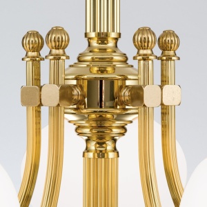 Lustra suspendata eleganta stil clasic Nostalgie 6L alama lucios/opal 241447 universul-luminii.ro