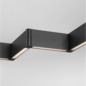 Lustra suspendata LED aluminiu negru FLUSSO - Img 5