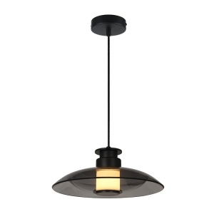 Lustra Suspendata LED, Ambientala, Sticla Fumurie, 10W, ZB-25142