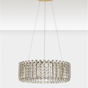 Lustra suspendata LED auriu, cristale sticla CELYSIA 60cm 628387 universul-luminii.ro