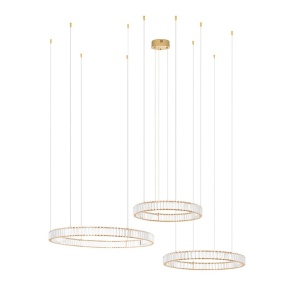 Lustra suspendata LED design ambiental Ring 3B auriu - Img 1