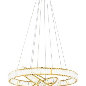 Lustra suspendata LED design ambiental Ring TRIPLES auriu - Img 2