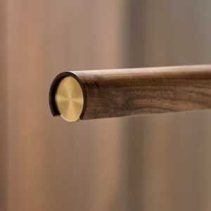 Lustra suspendata LED design liniar din lemn Akeno - Img 3