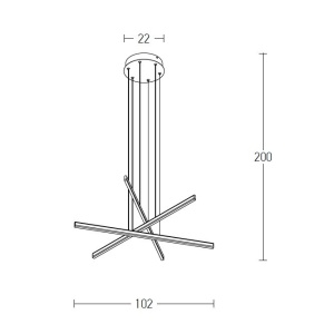 Lustra suspendata LED design liniar Pendant light - Img 3