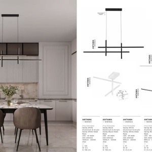 Lustra suspendata LED design modern ANTAMA negru 246097 universul-luminii.ro