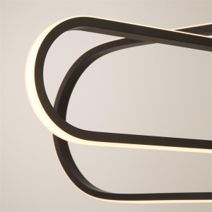 Lustra suspendata LED design modern Clip negru 111567 universul-luminii.ro