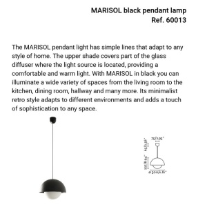 Lustra suspendata LED design modern MARISOL negru 161247 universul-luminii.ro