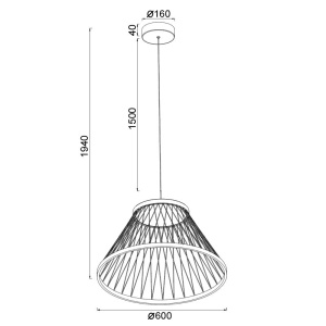 Lustra suspendata LED design modern SPIDER 60cm MA-8949 171977 universul-luminii.ro