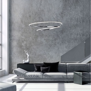 Lustra suspendata LED design modern Viarregio crom - Img 6