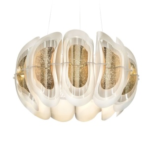 Lustra suspendata LED Fiordlys Round Gold