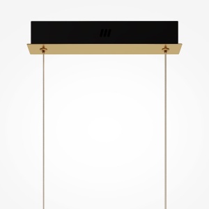 Lustra suspendata LED metal auriu, sticla Majesty - Img 5