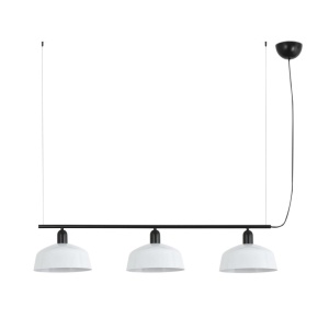 Lustra suspendata metal TATAWIN M 3L negru, alb