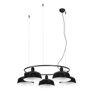 Lustra suspendata metal TATAWIN M 5L negru